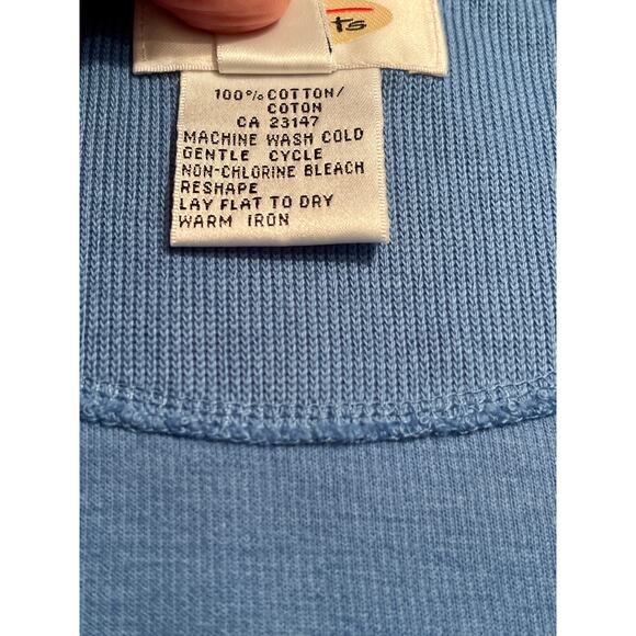 Talbots Hoodie Full Zip 2 Pockets Womens Sz M Blue 25#0=A0042 - Picture 4 of 10
